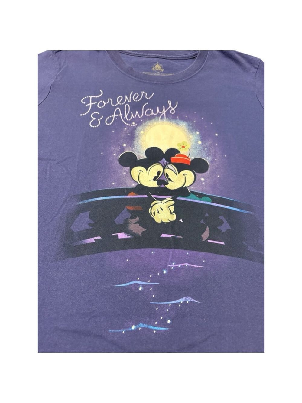 Disney Mickey Minnie Forever & Always Short Sleeve Tee M